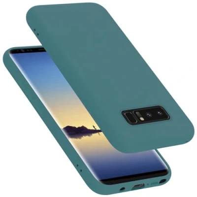 Immagine di Cadorabo Custodia compatibile con Samsung Galaxy NOTE 8 in LIQUID VERDE Morbida Cover Protettiva Sottile di Silicone TPU Bordo Protezione Ultra Slim Case Antiurto Gel Back Bumper Guscio