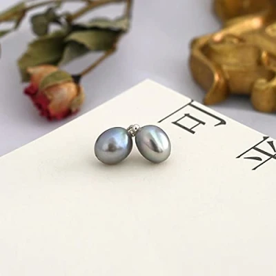 Immagine di LOKILOKI Multi Naturali Orecchini di Perle d&#039;Acqua Dolce 925 Gioielli Fatti A Mano in Argento Sterling Semplici per Le Donne