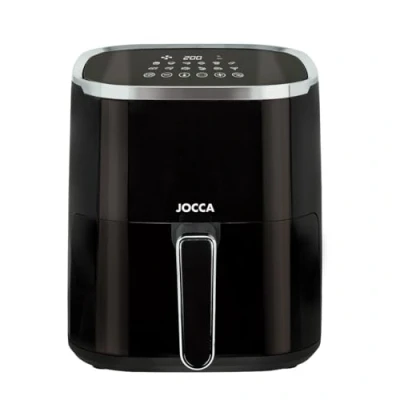 Immagine di JOCCA Friggitrice ad Aria Calda da 5 litri Senza Olio Air Fryer Timer Temperatura Regolabile Schermo LED Tattile Risparmio Energetico (Nero)