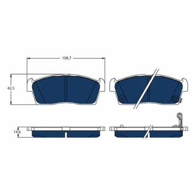 Immagine di TRW GDB1940BTE Kit pastiglie freno con segnalatore acustico usura