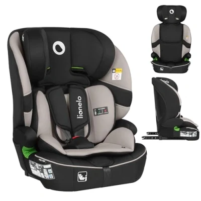 Immagine di LIONELO Seggiolino Auto BILLY i Size per Bambini 76150 cm (15 mesi12 anni) Installazione ISOFIX o cintura, Poggiatesta 10 Liveli, Protezione laterale, TopTether, Cinture a 5 punti, Ultima Norma R129