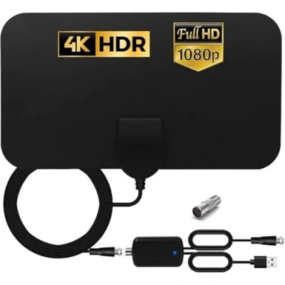 Immagine di Deals antenna tv interna per dtt dvb t/dvb t 2 digitale con amplificatore segnale support 4k hd
