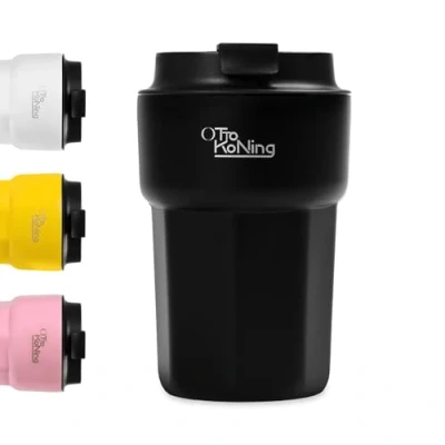 Immagine di Otto Koning tazza da Viaggio 350ML, Termica isolata con coperchio a prova di perdite, tazze caffè riutilizzabili per i viaggi, caldo e freddo, acqua tè