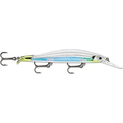 Immagine di Rapala Esca da Pesca Artificiale Spinning RipStop Deep di Simulazione in Acqua Dolce e Profonda con 2 Labbra Prof. Nuoto 2.4 2.9m 12cm/15g Prodotta Estonia Moss Back Shiner