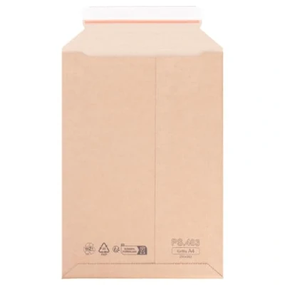 Immagine di verpacking 100 Buste in cartone ondulato 25 x 35,3 cm formato A4, per spedizioni con chiusura adesiva e apertura a strappo