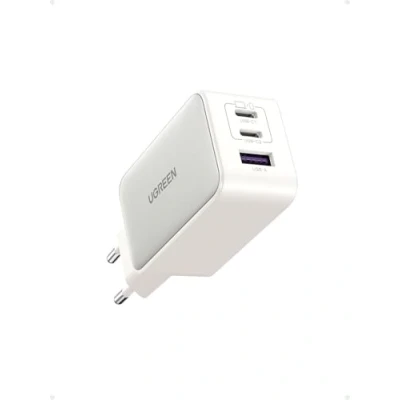 Immagine di UGREEN Nexode 65W Caricatore USB C GaN Tech 3 Porte, Caricabatterie Compatibile con MacBook Air, iPhone 16/15/14/13, iPad, Samsung Galaxy S24/ S23/ S22, Google Pixel 7 Pro, Bianco