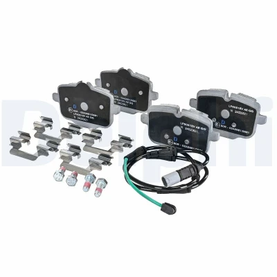 Immagine di DELPHI LP5051EV Kit pastiglie freno con lamierino anticigolío accessori