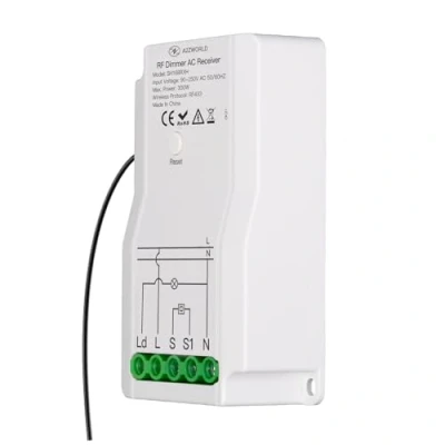 Immagine di Triac AC Dimmer Taglio Di Fase, Comandi Pulsante Push e Radio RF, Trailing Edge Dimming, Per Lampada Led Dimmerabile Alogena 220V Fino a 300W