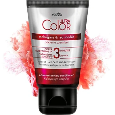 Immagine di Joanna Ultra Color Balsamo per capelli naturali e tinti di mogano ciliegia, senza ammoniaca, rinfrescare intensificare il colore in 3 minuti 100 ml