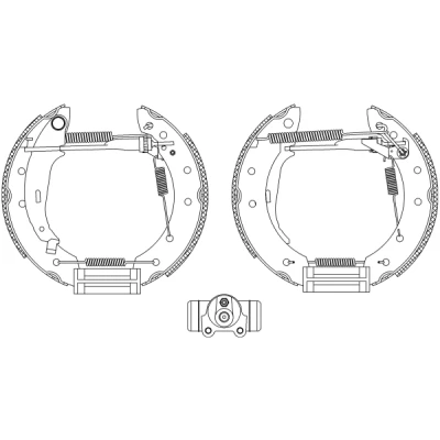 Immagine di TEXTAR Shoe Kit Pro 84048000 freno, Freno a tamburo con cilindretto regolatore/attuatore