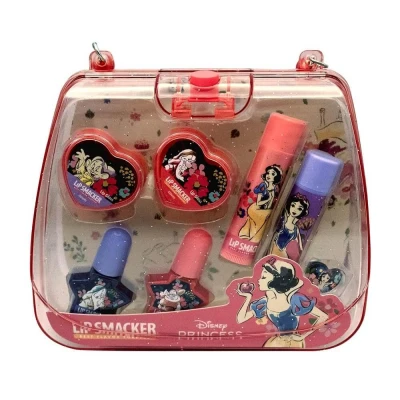 Immagine di Lip Smacker Snow White Tote Bag Set, Set Trucchi Bambina in 8 Pezzi, con Balsamo Labbra, Smalti Unghie, Creme Luccicanti e Accessori una Mini Borsetta, Regali Principesse Disney