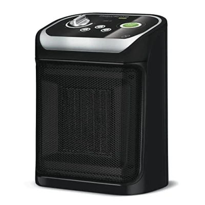 Immagine di Rowenta SO9266 Mini Excel Eco Safe, termoventilatore due velocità di riscaldamento, silenziosità 50 dB(A), Funzione Energy, Design compatto, 1000W, Decibel, Nero