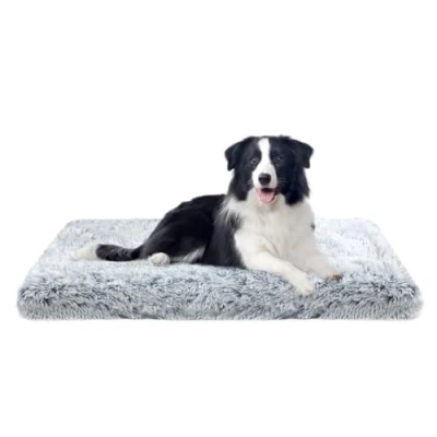 Immagine di MDDK DY Cuccia Cane Interno, Cuscino Cani Grandi, Sfoderabile e lavabile, Peluche Morbida Soffice, Base Antiscivolo, lettino Grigio Ombré XL, 100x60x10 cm