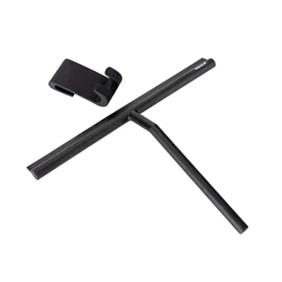 Immagine di WENKO Tergidoccia Mola XXL con Superficie di tergitura Extra Large per Box Doccia, specchi e Piastrelle, in Acciaio Inox Rivestito Silicone, incl. Dispositivo aggancio Le pareti, Nero