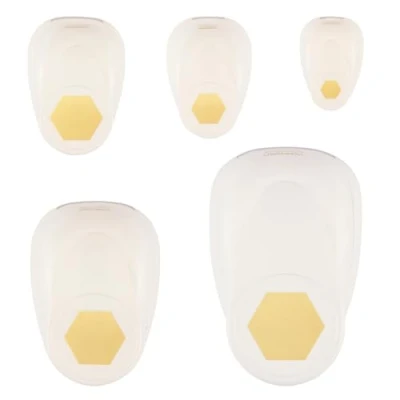 Immagine di Vaessen Creative Set di fustelle a forma esagoni, 5 pezzi, carta colorata e materiale per bricolage fino 250 g/m², fai da te, con scrapbooking
