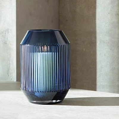 Immagine di LSA Rotonda Lanterna/Vaso H26 cm Zaffiro, 1 Unità, Vetro soffiato e Fatto a Mano RT11