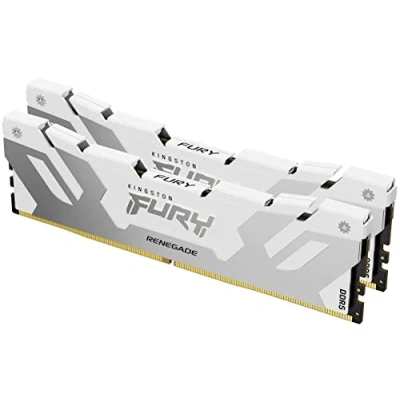 Immagine di Kingston FURY Renegade DDR5 Argento/Bianco XMP 32GB 6400MT/s CL32 DIMM Memoria Gaming per Computer (Kit da 2) KF564C32RWK2 32
