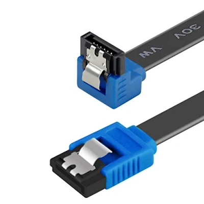Immagine di Benfei cavo SATA III, III 6Gbps 90 gradi ad angolo retto con chiusura di bloccaggio 45,7 cm per HDD, SSD, driver CD, masterizzatore CD