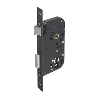 Immagine di Yale Y60 Serratura da incasso foro cilindro, asse 50 mm, baule 148 Y60K A50/N, cassetta di sicurezza reversibile, testa quadrata per porta d&#039;ingresso, servizio, locali sensibili nero, Axe 50mm