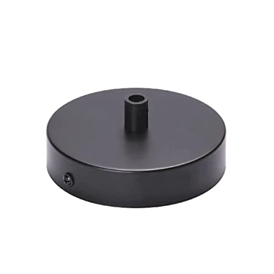 Immagine di Lampada Soffitto baldacchino in metallo 100 X 25 mm, colore: nero incluso klemmnippel Rosetta