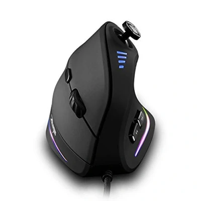 Immagine di zelotes Mouse Gaming Verticale con Joystick,10000 DPI Ergonomico,11 Pulsanti Programmabili, Ottico,Mouse da Gaming,Mouse Filo USB PRO PC,Mac
