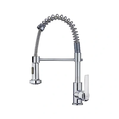 Immagine di Teka Rubinetto da cucina professionale Modello IN 939 Beccuccio girevole Molla flessibile ad alta resistenza, colore cromato, 9 x 20,3 cm, Acciaio inossidabile 18/8, 157.00