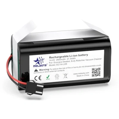 Immagine di melasta14.4V 2600mAh Li ion Batteria di Ricambio per Eufy RoboVac 11,11S,11S MAX,12,15C,15C MAX,15T,30,30C Max,35C,DEEBOT N79S N79,IKOHS Netbot S14,S15,Conga Excellence 990 950 1090