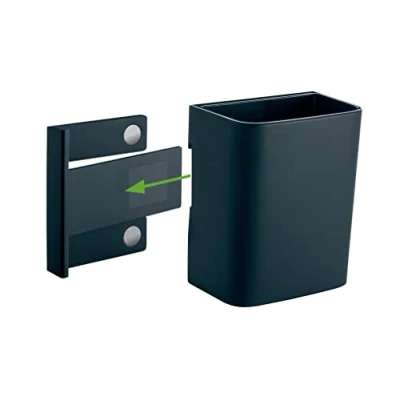 Immagine di SIGEL GL801 portapenne a bicchiere, S, antracite, per lavagne magnetiche di vetro