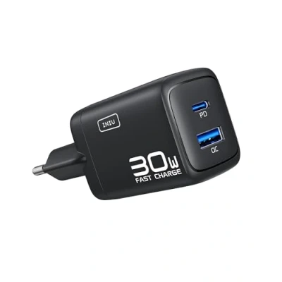 Immagine di INIU Caricatore USB C, Presa 30W alimentatore, PD 3.0 compatto Rapido, 2 Porte GaN Caricabatteria Rapido compatibile con iPad, Samsung S24 Ultra, Google, Xiaomi, Huawei ecc