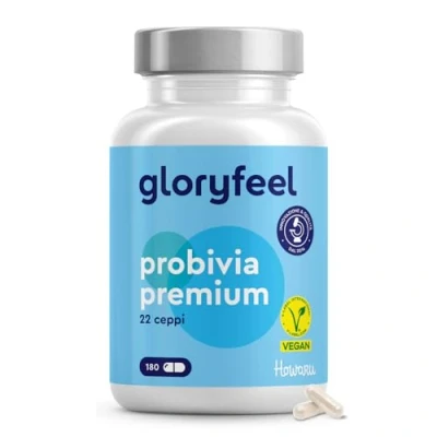 Immagine di Probiotici Premium HOWARU®, per Intestino, 180 Capsule, 22 Ceppi Batterici, con Inulina, 10 miliardi di CFU Lactobacillus e Bifidobacterium la Flora Intestinale