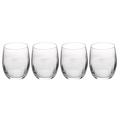 Immagine di Mikasa Treviso Set di 4 calici senza stelo, 350 ml, trasparenti piombo con effetto increspato per le feste