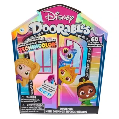 Immagine di Disney Doorables Multi Peek Technicolor Takeover, personaggi collezionabili da 3,8 cm, include 5 7 personaggi, giocattoli per bambini dai anni in su di Just Play