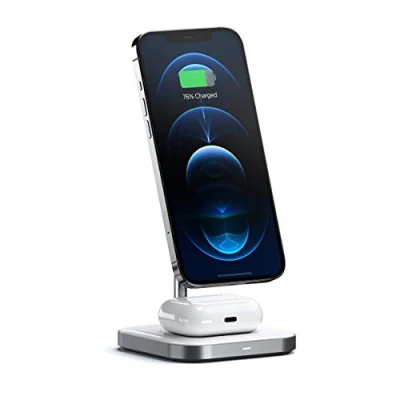 Immagine di Satechi Caricatore magnetico wireless 2 in 1 ST WMCS2M