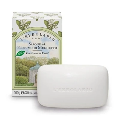 Immagine di L&#039;ERBOLARIO Sapone profumo MUGHETTO 100g in scatola soap lily of the valley