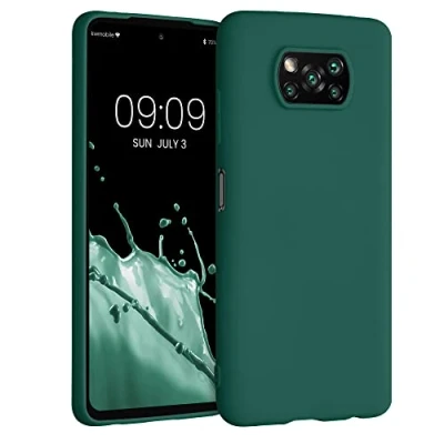 Immagine di kwmobile Custodia Compatibile con Xiaomi Poco X3 NFC/Poco Pro Cover Back Case per Smartphone in Silicone TPU Protezione Gommata verde bottiglia