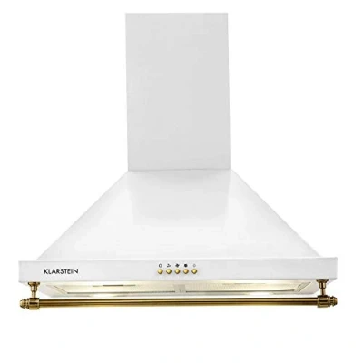 Immagine di Klarstein Mb Cappa Aspirante, Cucina a Parete, Aspirazione e Circolazione d&#039;aria, con 3 Livelli, 610 m3/h, Filtro in Alluminio, Bianco, 60 cm