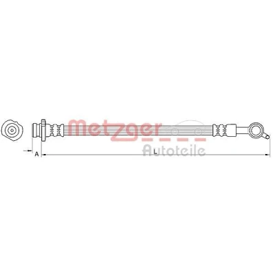 Immagine di METZGER 4110849 Tubi Freno 243 M10 x 1 NISSAN: Qashqai / Qashqai+2 I