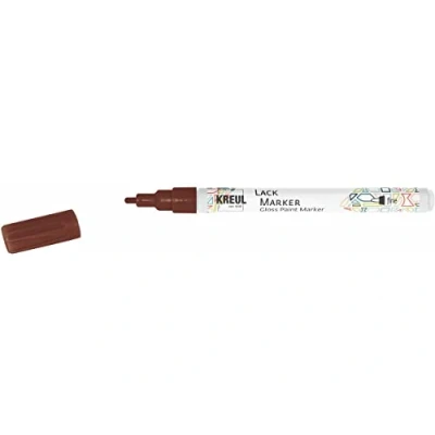 Immagine di KREUL 47218 Pastello a lacca marrone fine, con punta proiettile, larghezza del tratto 1 2 mm, per disegnare, etichettare e decorare piccoli originali regali, biglietti molto altro.
