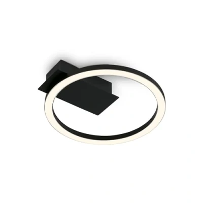 Immagine di BRILONER lampada da soffitto a LED Frame, plafoniera con luce bianca calda, 5W, per soggiorno, camera letto, 210x200x45 mm (LxLxH), nero
