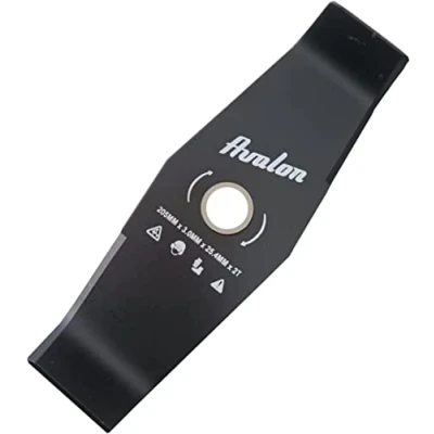 Immagine di Avalon Disco Universale a 2 Punte per decespugliatore o Tosaerba, Lama Tagliare Rove vegetazione densa, Acciaio da 3 mm (205 x mm)