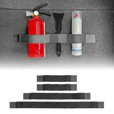 Immagine di MyGadget 4x Rete per Auto in Velcro [ 2x 20cm 1x 40cm 60cm ] Portaoggetti Bagagliaio Elastici Accessori come Ombrello Oggetti Cani