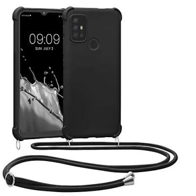 Immagine di kwmobile Custodia Compatibile con Motorola Moto G30 / G20 G10 Cover Back Case in Silicone TPU Protezione Smartphone Cordino Nero