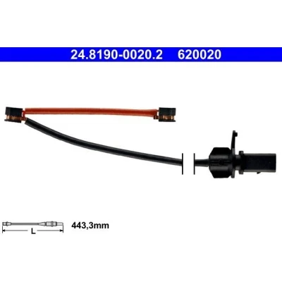 Immagine di ATE 24.8190 0020.2 Sensore Freni AUDI: A6 C7 Avant, C8 A7 Sportback