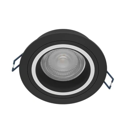 Immagine di Eglo connect Z Carosso Faretto spot LED da incasso Smart Home, uso con ZigBee, app e controllo vocale Alexa, luce bianca calda fredda, RGB, dimmerabile, in alluminio nero opaco, Ø 9,3 cm