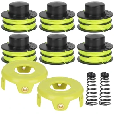 Immagine di Yweller Bobina di ricambio RAC118 RAC119, lunghezza 8,4 m, spessore 1,2 mm, adatta per tagliaerba Ryobi RLT3025F, RLT3025S, RLT3525S, RLT2523, RLT3525, RLT3123 (6 bobine filamento+2 coperture