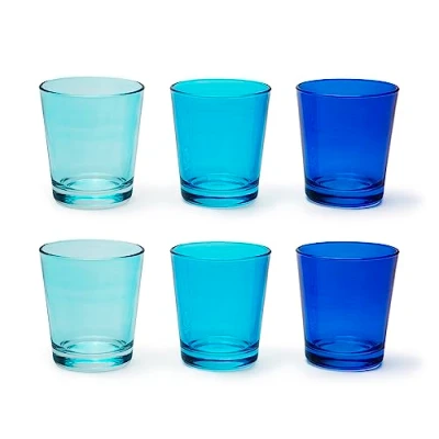 Immagine di Excelsa Portofino Set 6 Bicchieri, Scala di Azzurro, 30 Cl., Vetro Soffiato