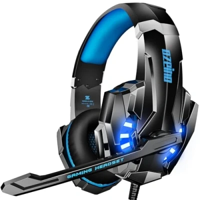 Immagine di Ozeino Cuffie Gaming con Microfono per Ps4 Ps5 PC Xboxone, 50MM Driver, Cancellazione Rumore, Comode di Grandi Dimensioni
