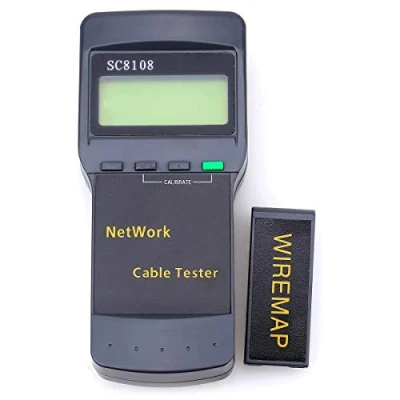 Immagine di SC 8108 Kit di strumenti prova del cavo controllo tester RJ45 LAN dell&#039;analizzatore rete