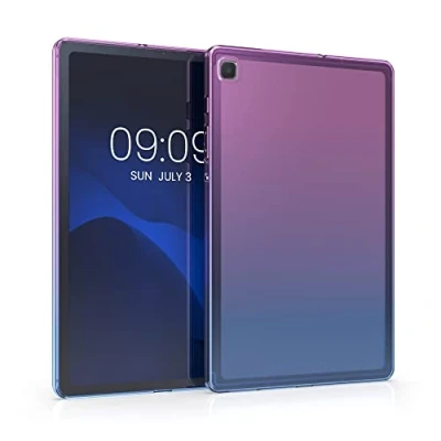 Immagine di kwmobile Cover Compatibile con Samsung Galaxy Tab S6 Lite (2024/2022/2020) Custodia Tablet in Silicone TPU Copertina Protettiva Backcover 2 Colori Viola/Blu/Trasparente