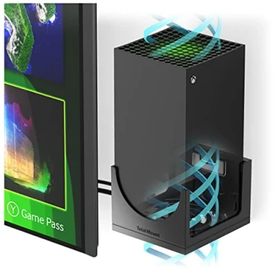 Immagine di TotalMount Supporto a parete per Xbox Series X con livella bolla d&#039;aria e staffa console di gestione del calore